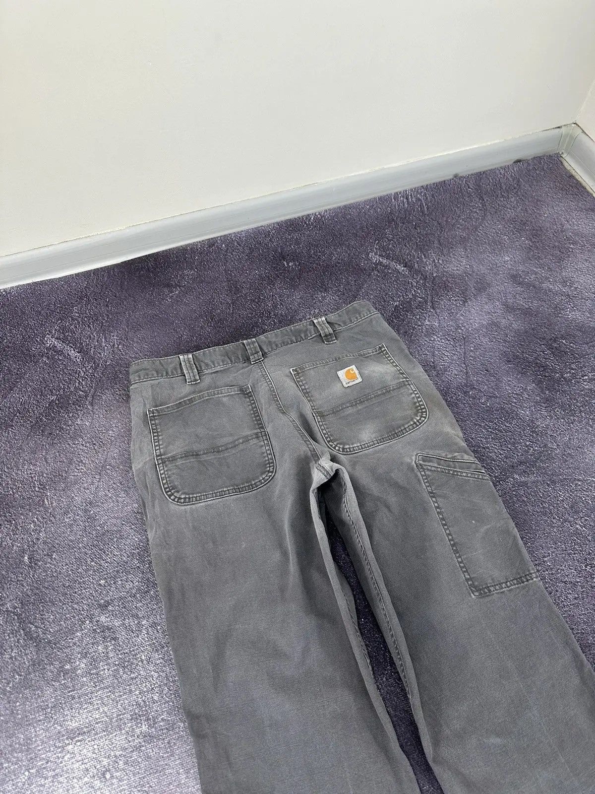 Carhartt × Vintage Vintage Carhartt Faded Grey American Hype Baggy Pants Size US 34 / EU 50 - 4 Thumbnail