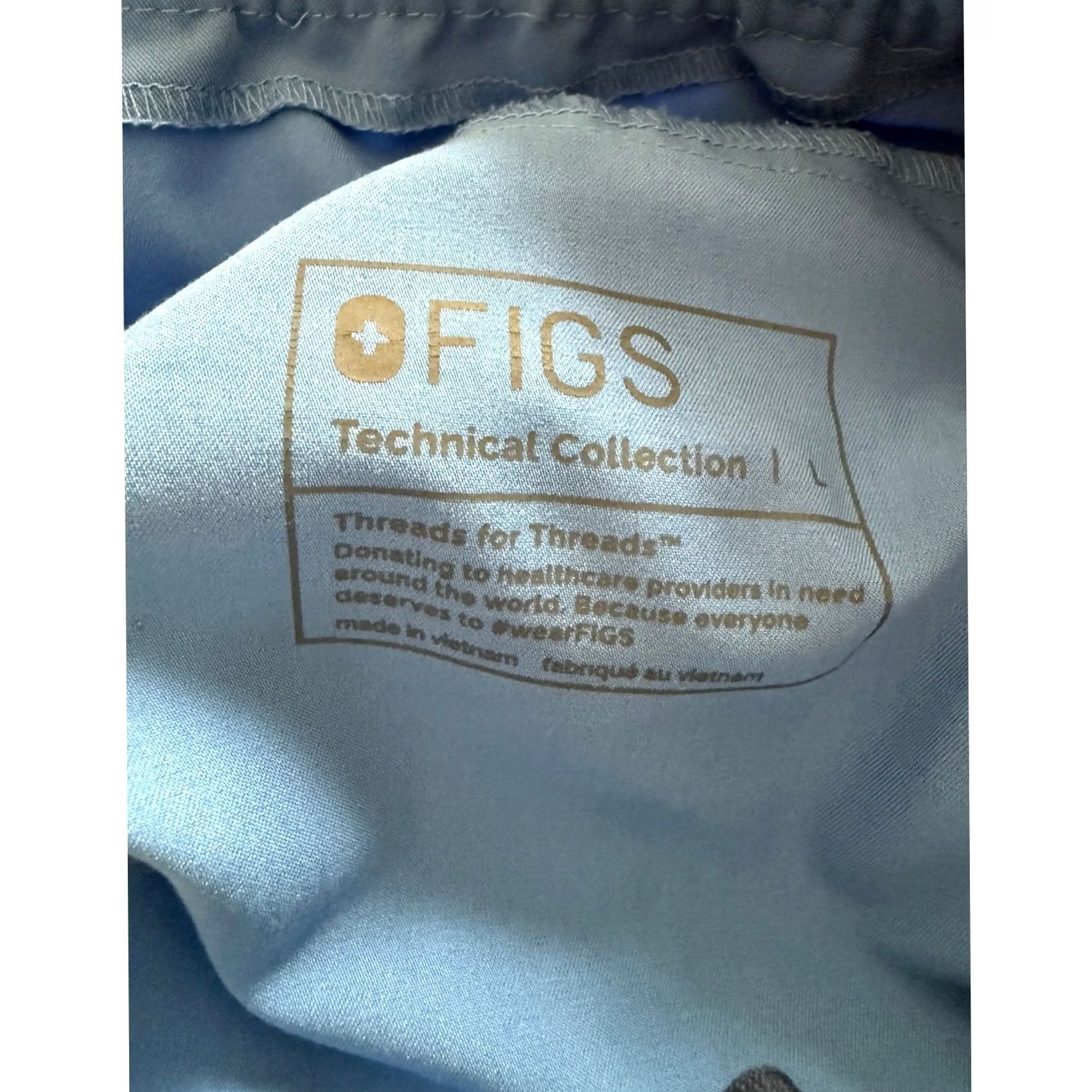 Vintage Figs Mens Scrub Jogger Blue/Navy Pants Drawstring Medical-Large Size US 33 - 5 Thumbnail