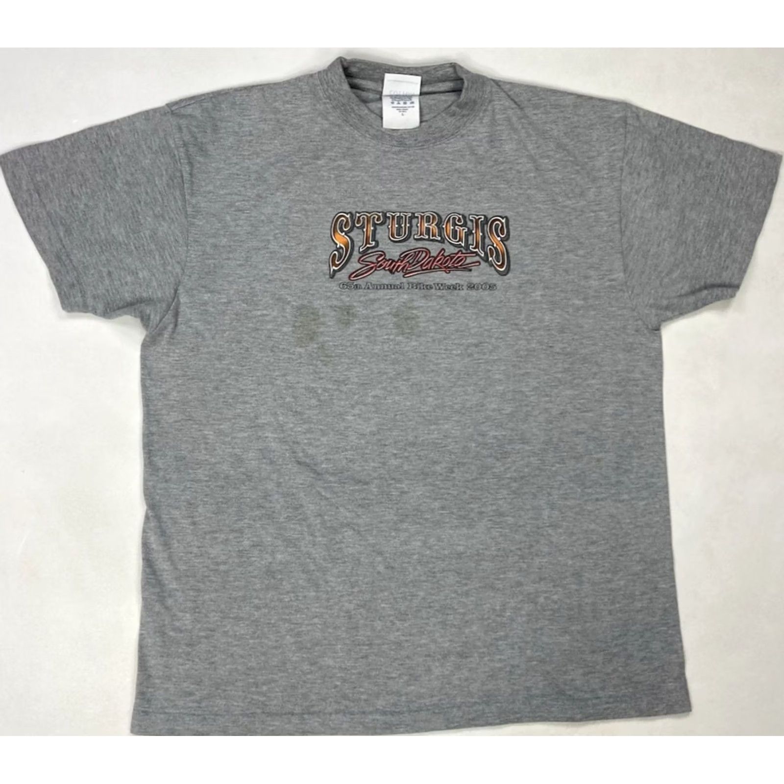 Vintage VINTAGE Sturgis Bike Week 2005 Graphic T-shirt Men Large Gray Motorcycle Shirt Size US L / EU 52-54 / 3 - 3 Thumbnail