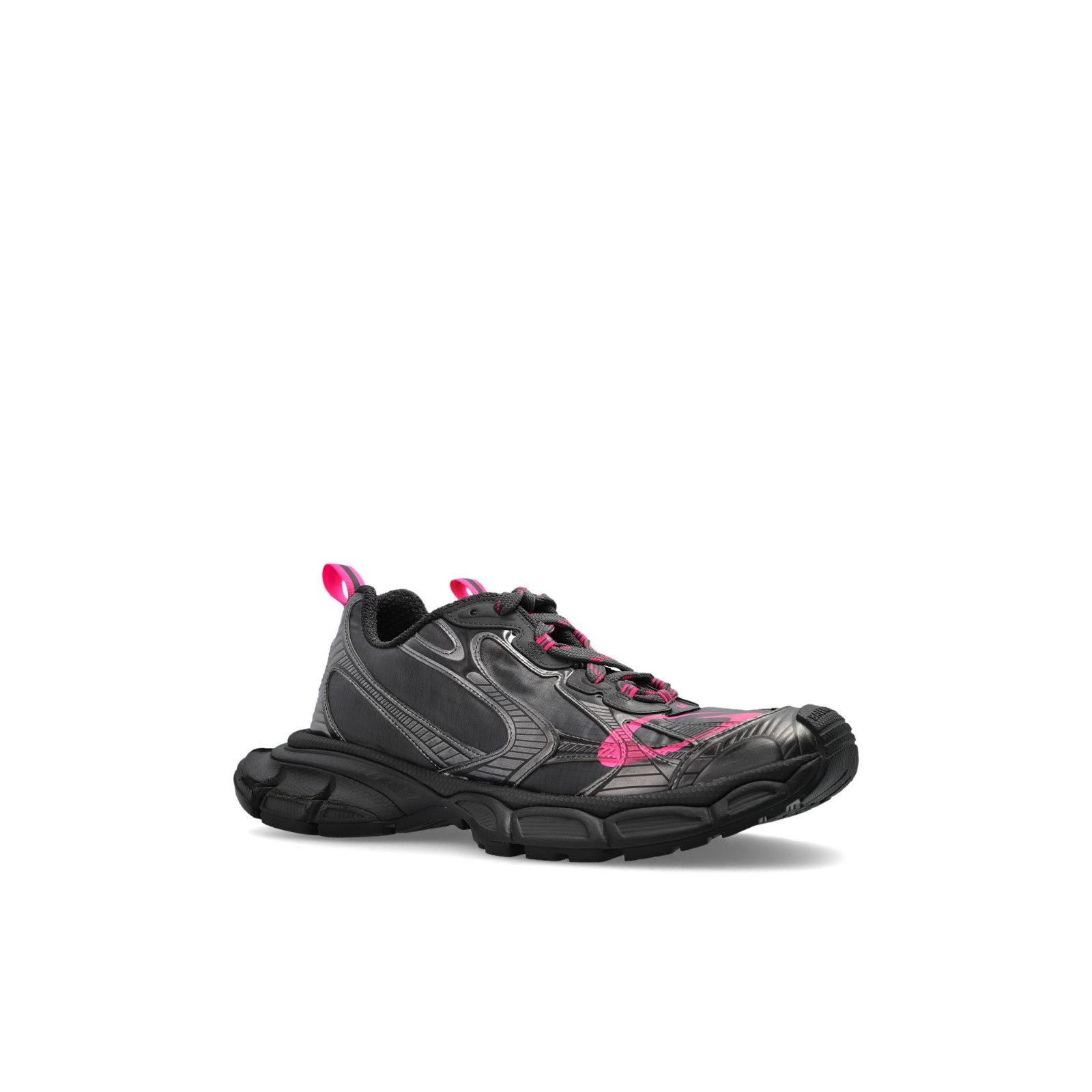BALENCIAGA 3XL $1250 Men's Black/Pink Sneakers New And Authe