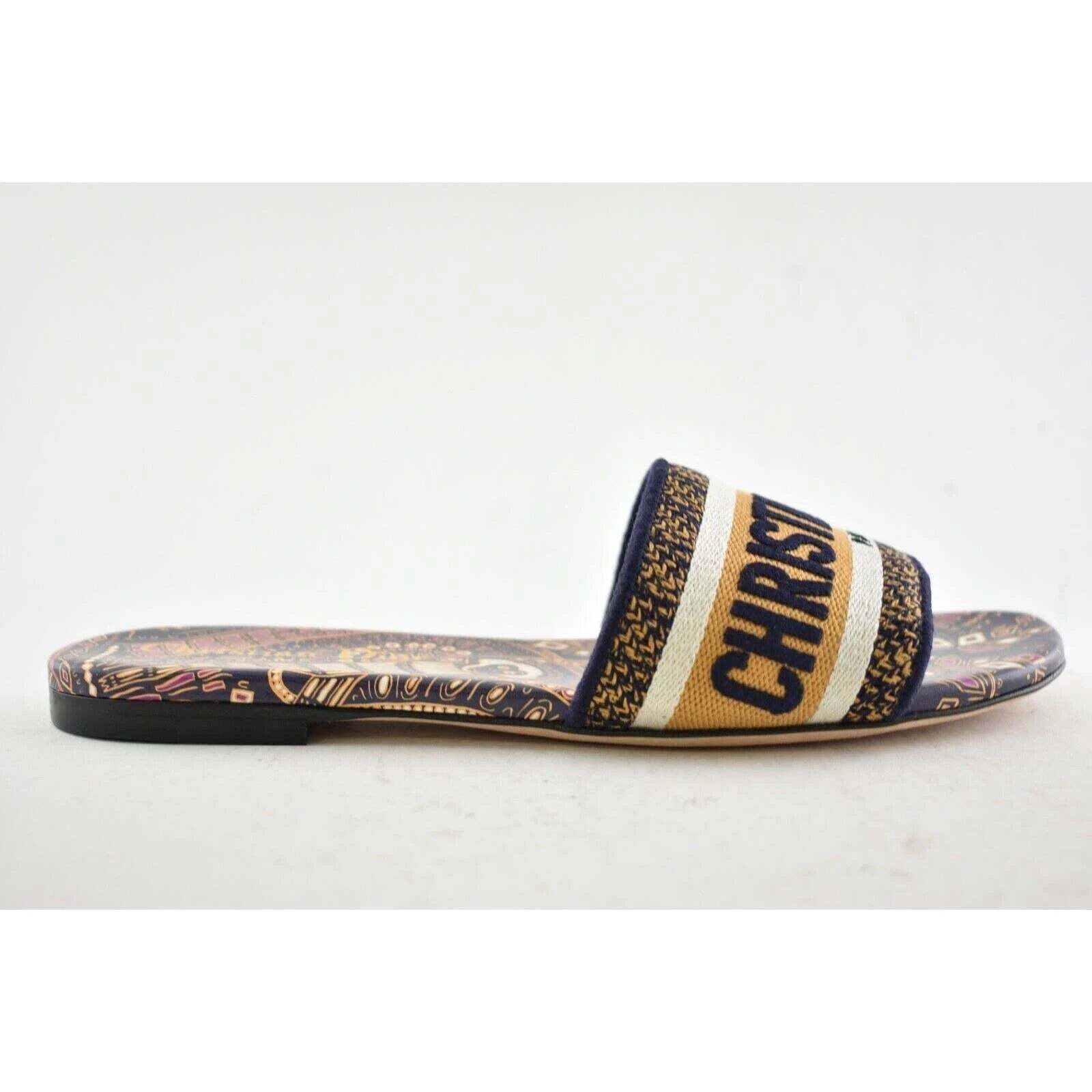 Dior Dway Animals Logo Slide Mule Flat Sandal 35 Size US 5 / IT 35 - 3 Thumbnail