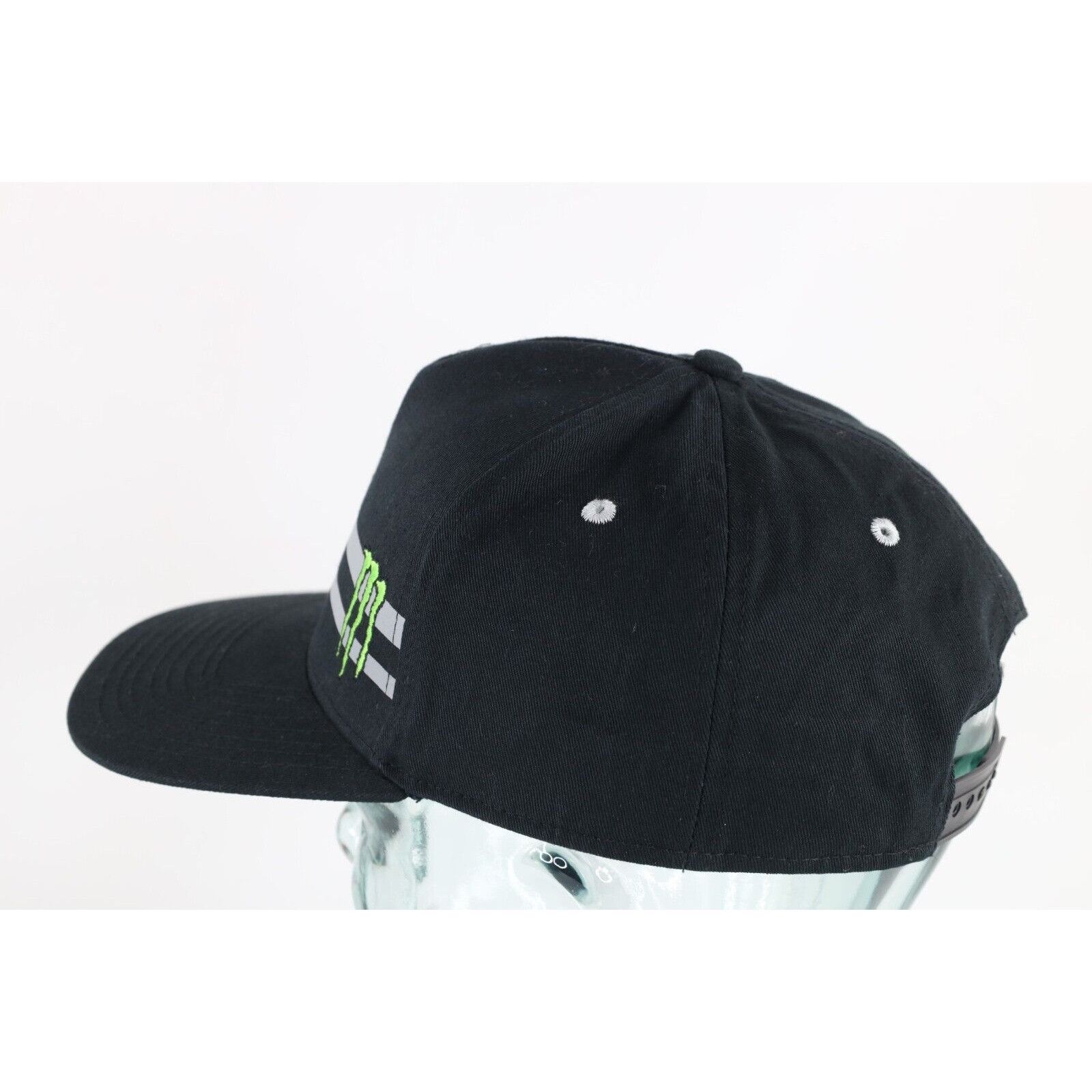 Vintage New Monster Energy Drink Striped Classic Logo Snapback Hat Size ONE SIZE - 5 Thumbnail