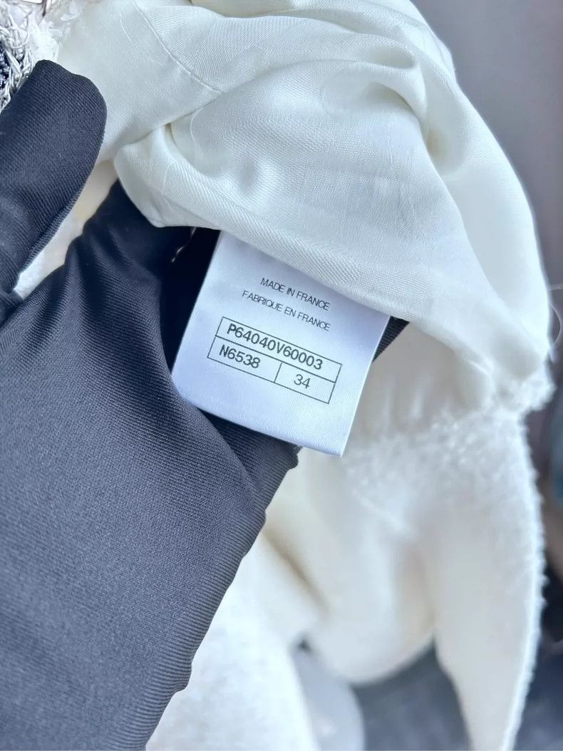 Chanel Chanel 20 Roof Series Silver Rolled Edge Silver Coarse Fl Size XXS / US 00 / IT 34 - 4 Thumbnail