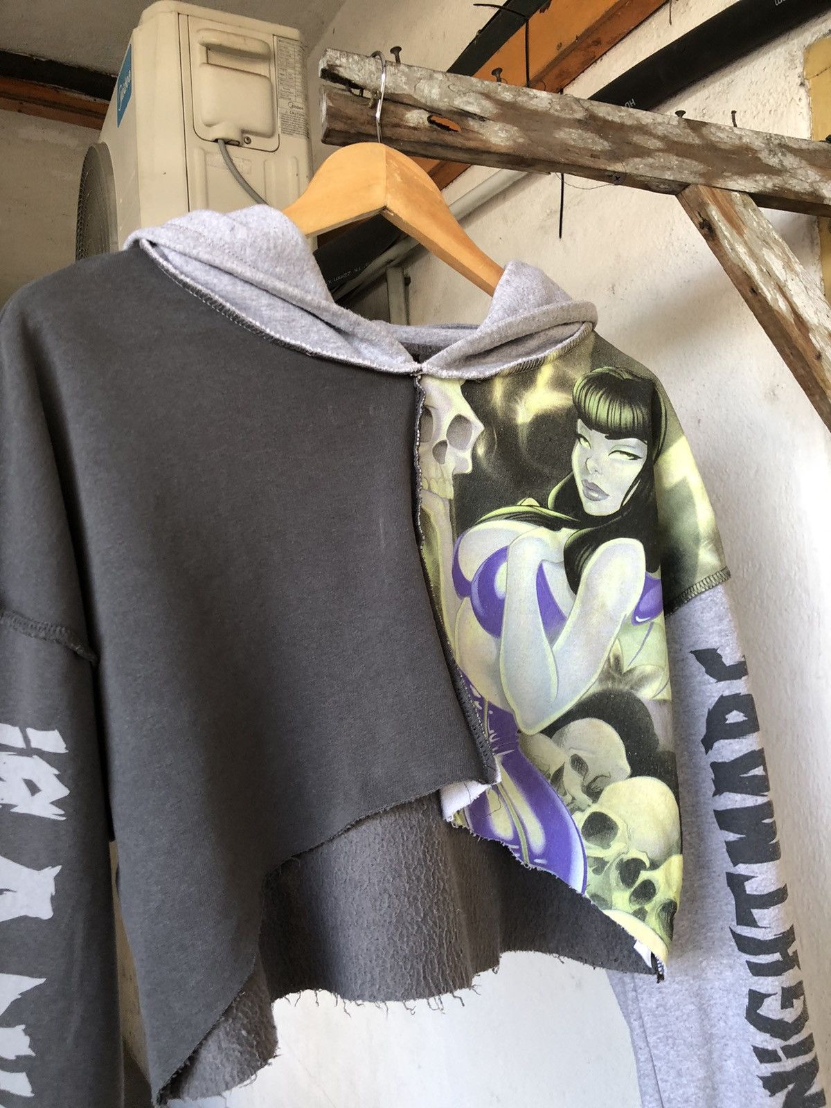Seditionaries Rare🔥 New Girl Order x Night Mare Sweat Crop Top Sweater Size M / US 6-8 / IT 42-44 - 4 Thumbnail