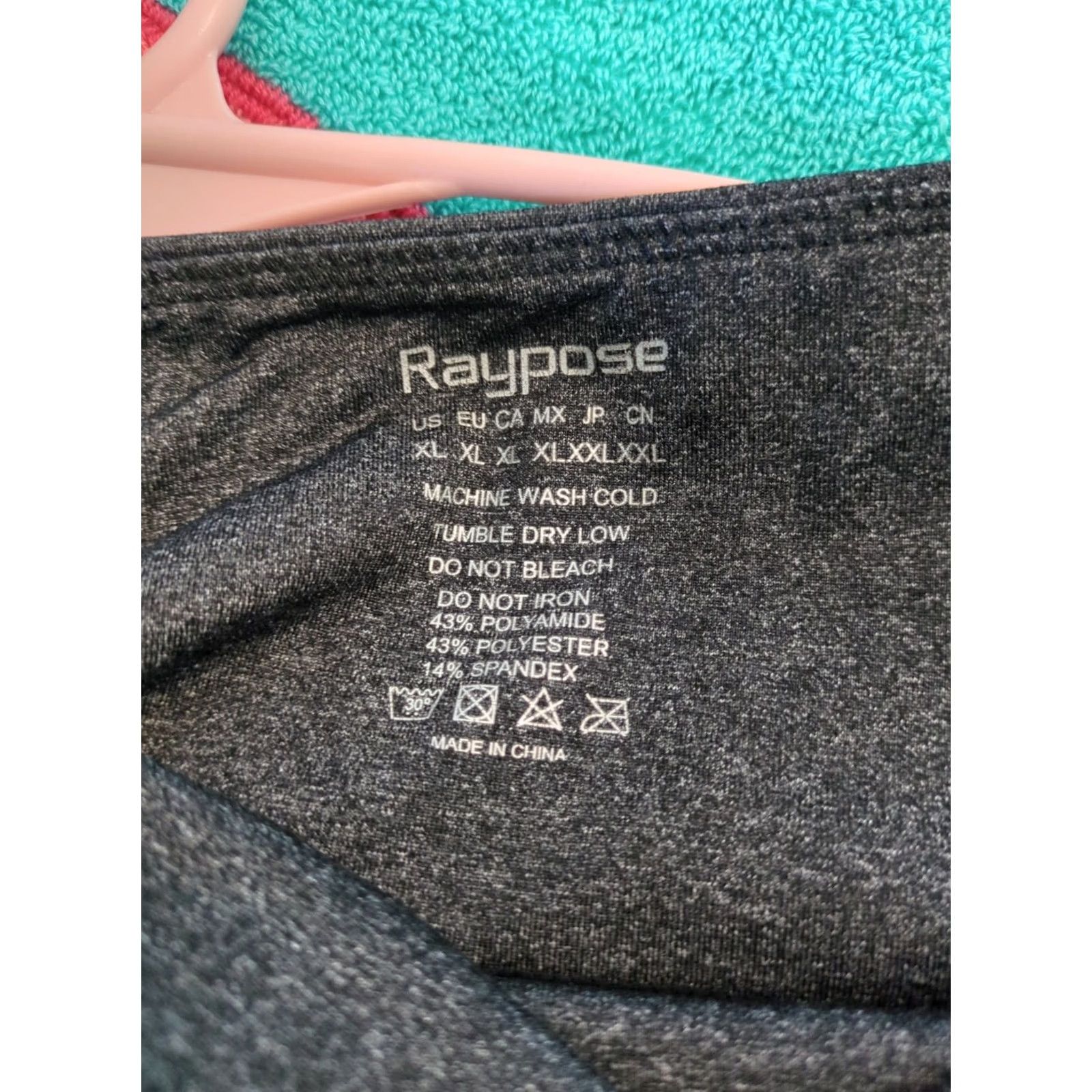 Vintage Raypose Gray Women's XL Leggings with Pockets, Athletic Skinny Ankle, Stretchy Polyester Spandex, Pull On, Regular Size, Machine Washable Size 40" / US 18 - 3 Thumbnail