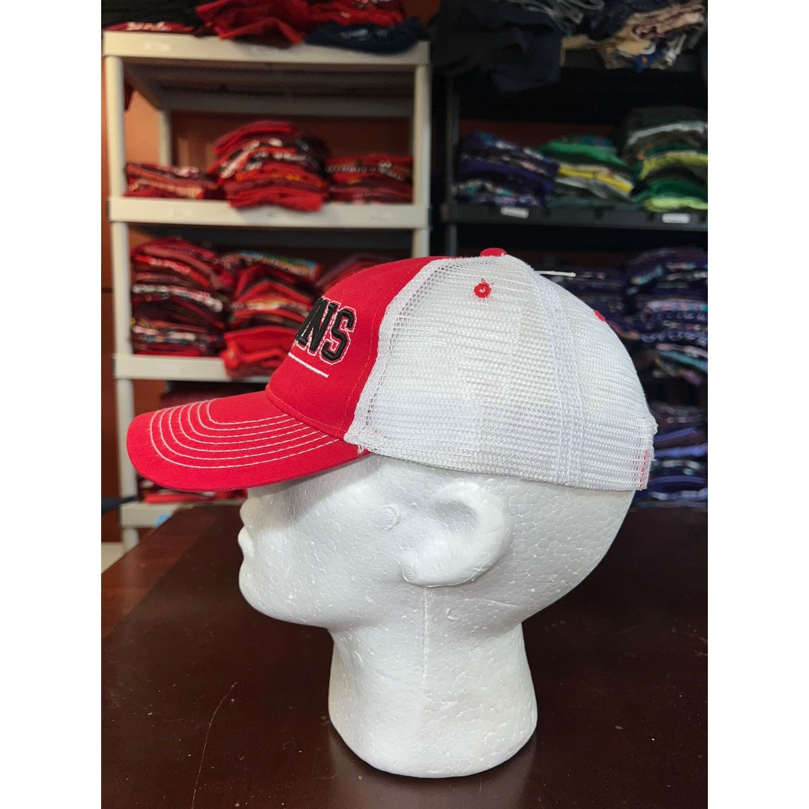 Vintage Vintage Demons Hat DHS Red White Cap Headwear NWT Size ONE SIZE - 3 Thumbnail
