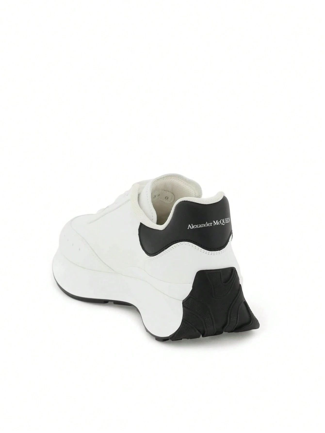 Alexander McQueen o1w1db10725 Sprint Runner in White/Black Size US 5.5 / EU 38 - 6 Thumbnail