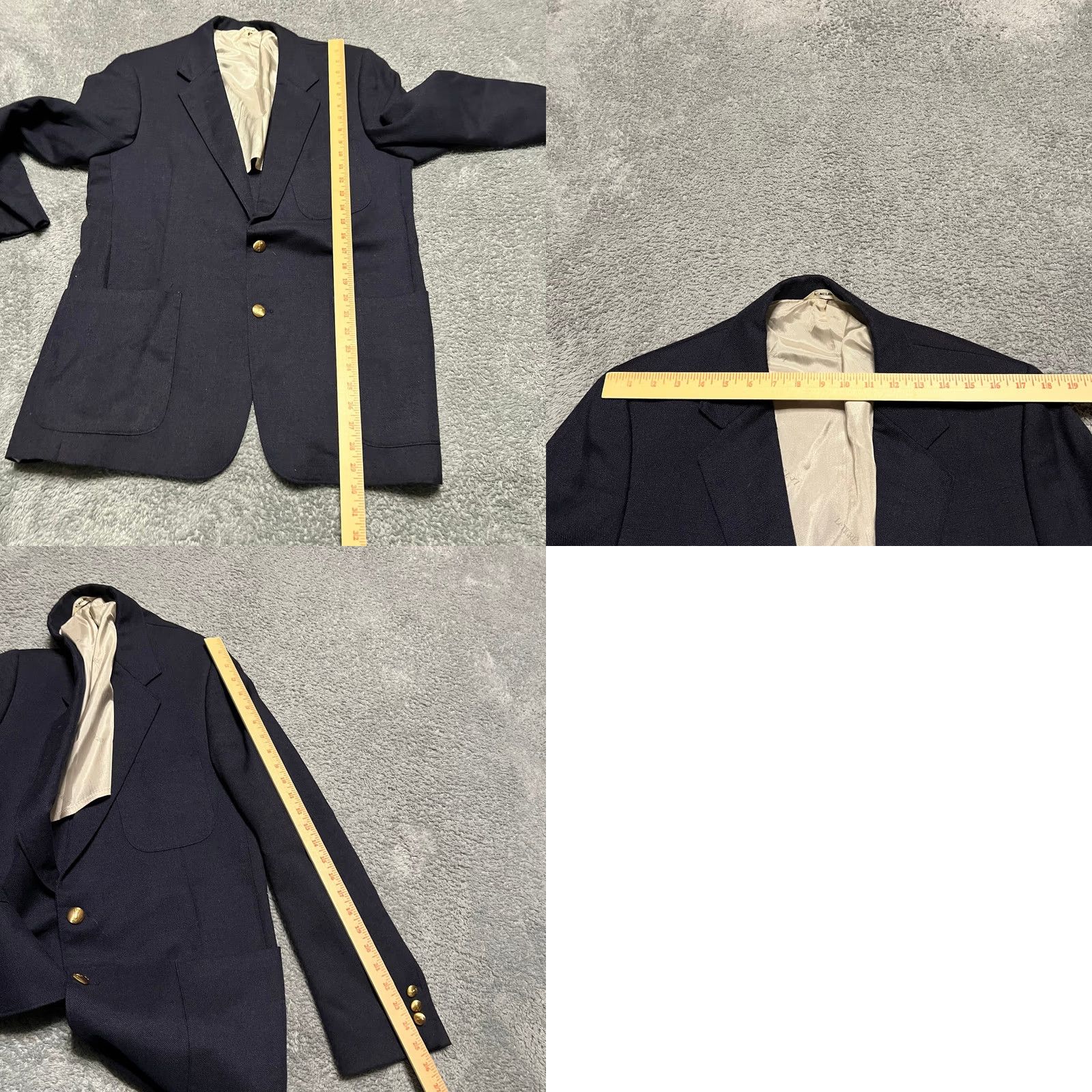 Vintage VINTAGE Le Tigre Blazer Mens 40 Blue Golf Button Sport Jacket 2 Button Coat Mens Blue 40 Regular Jackets Size 40R - 8 Thumbnail