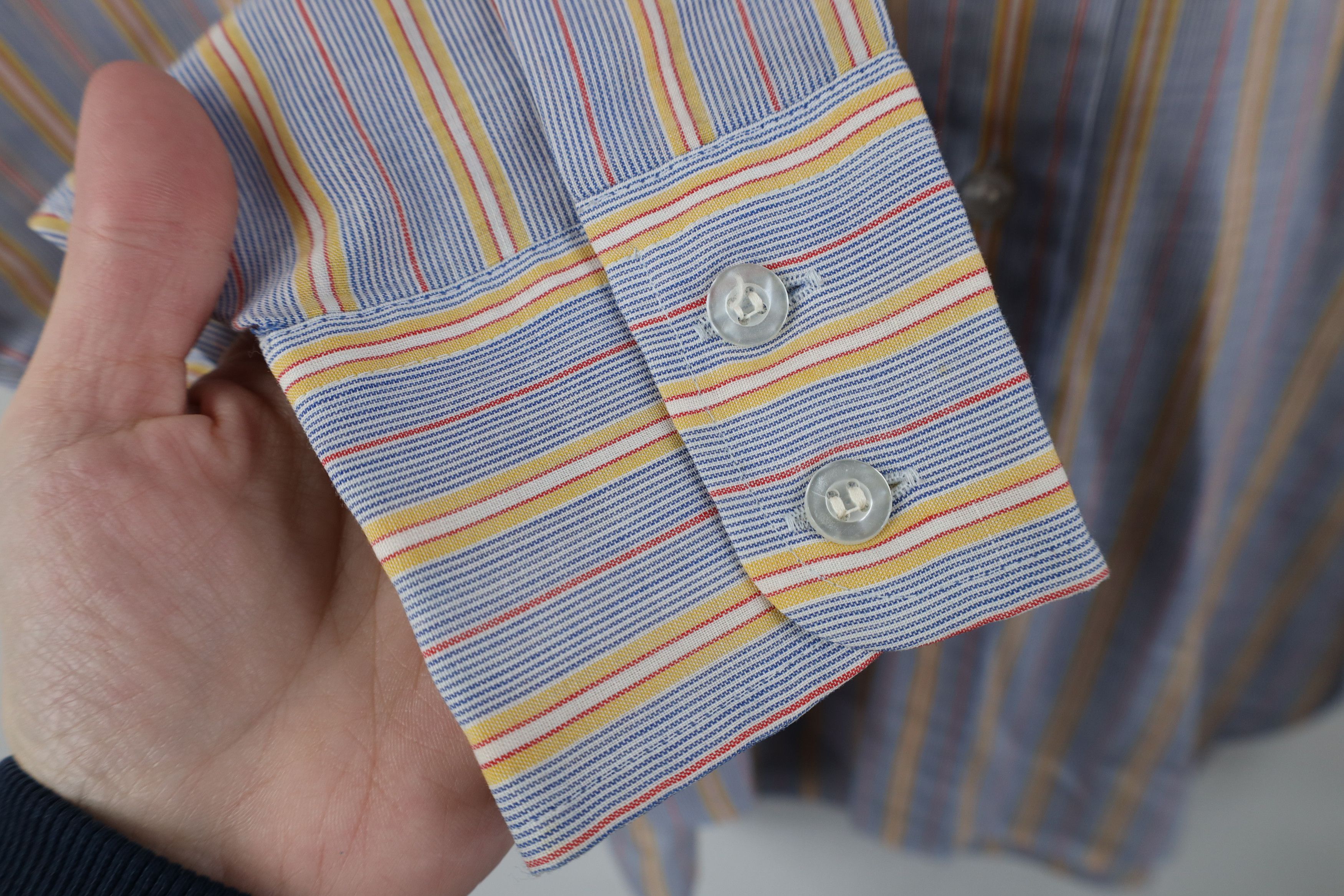 Vintage Vintage 60s 70s Macys Striped Dagger Collar Button Shirt Size US M / EU 48-50 / 2 - 7 Thumbnail