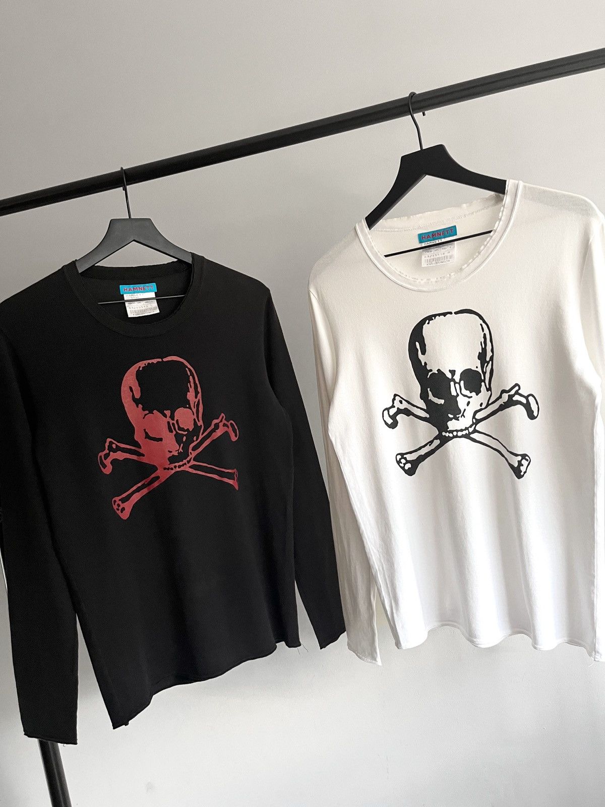 Katharine Hamnett London Skull & Crossbones Raw Edge Longsleeve Size US M / EU 48-50 / 2 - 2 Thumbnail