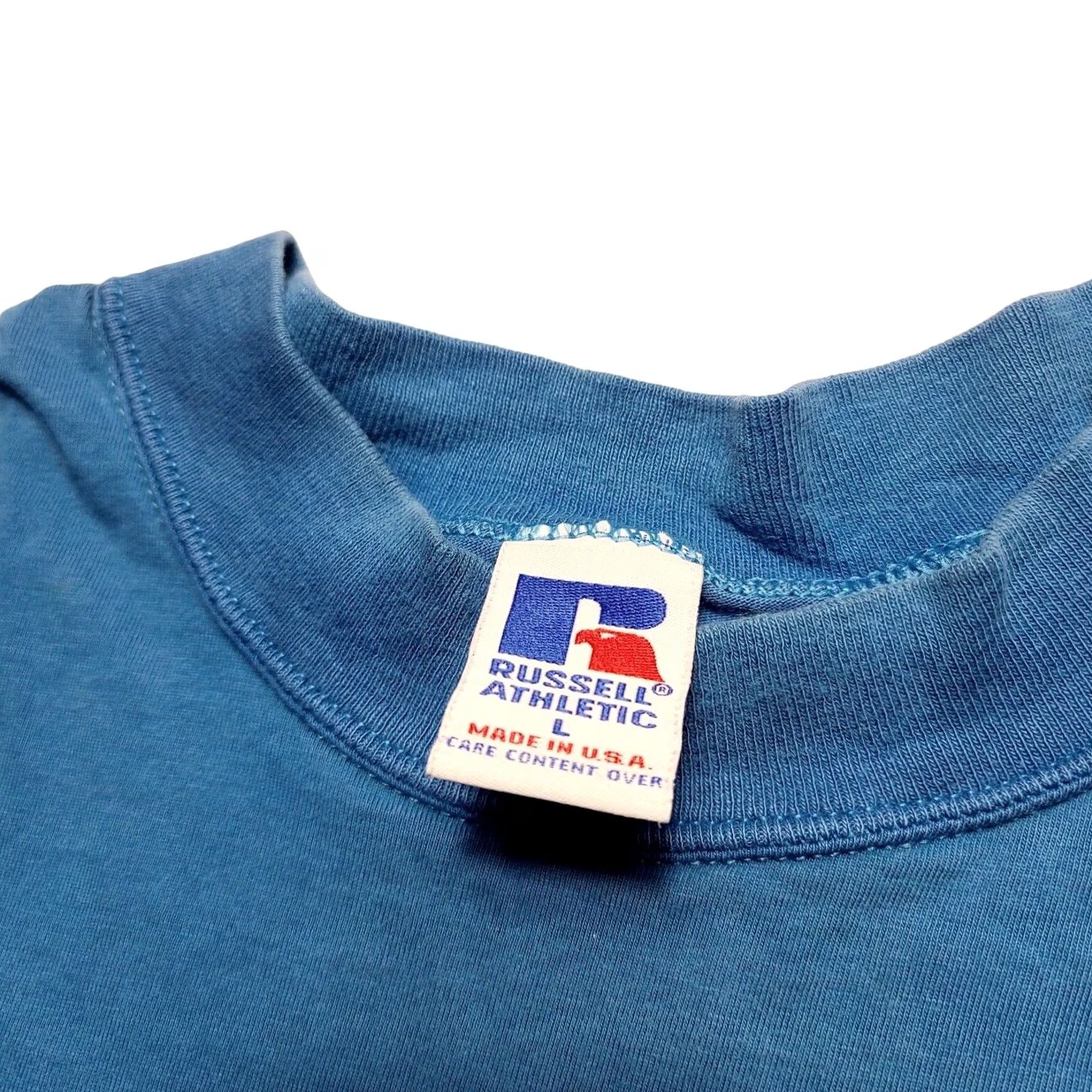Russell Athletic VINTAGE Russell Athletic Blue Long Sleeve Shirt L Men USA Made Size US L / EU 52-54 / 3 - 2 Thumbnail
