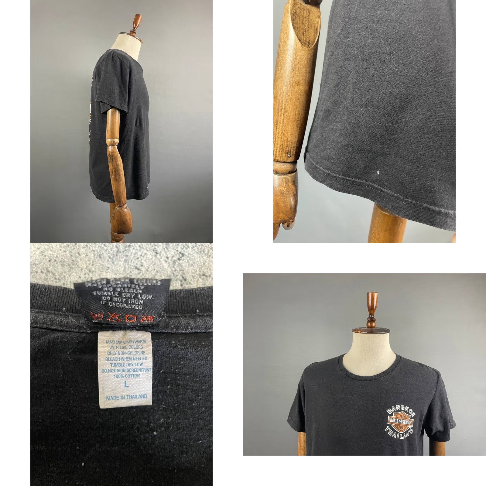 Harley Davidson Harley-Davidson Mens T-Shirt Bangkok Crew Neck Short Sleeve Black Size L Size US L / EU 52-54 / 3 - 8 Thumbnail