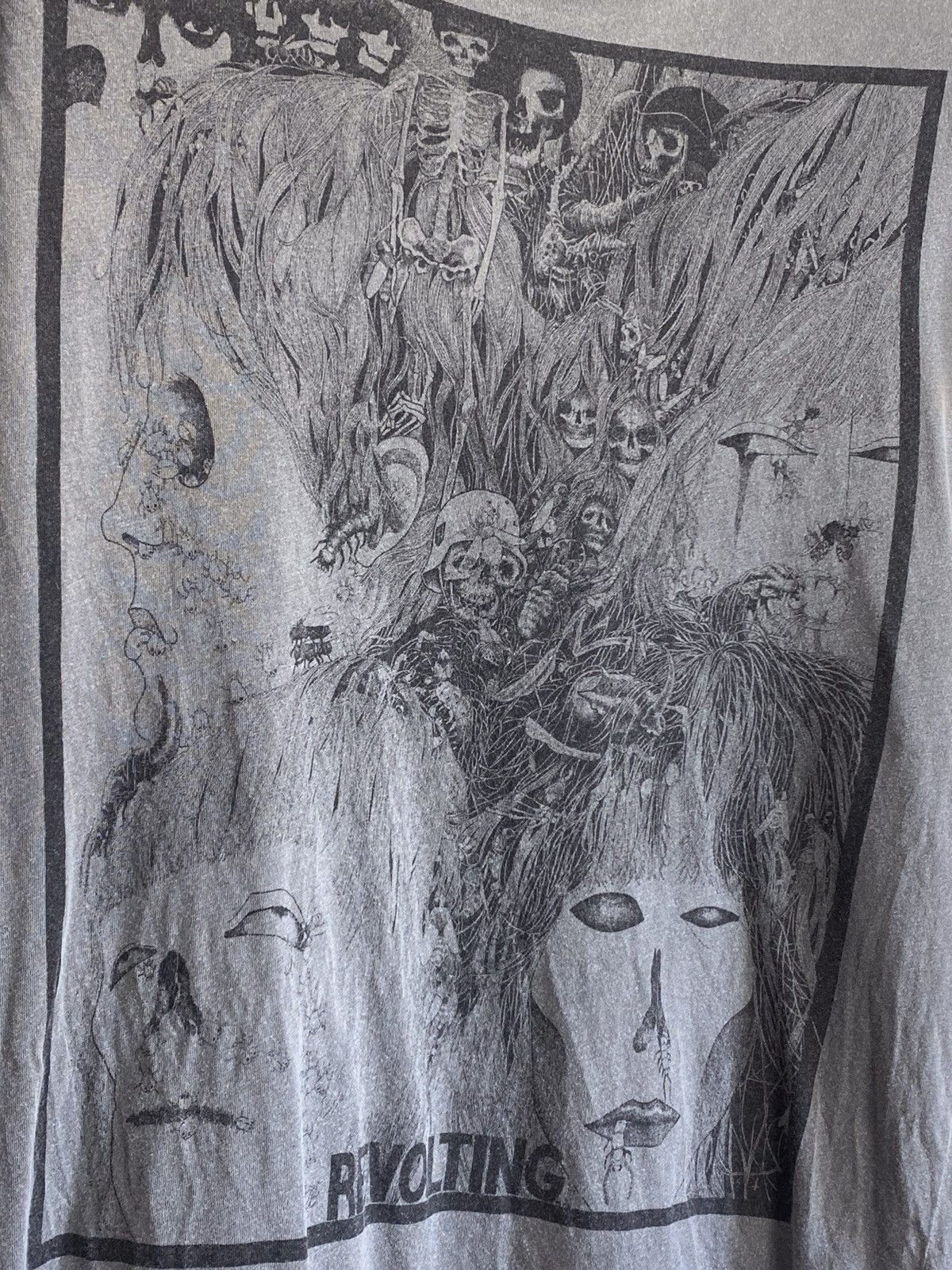 Ed Hardy 🔥 RARE Revolting Punk Allsaints T Shirt Gothic Skull Y2K Size US XS / EU 42 / 0 - 2 Thumbnail
