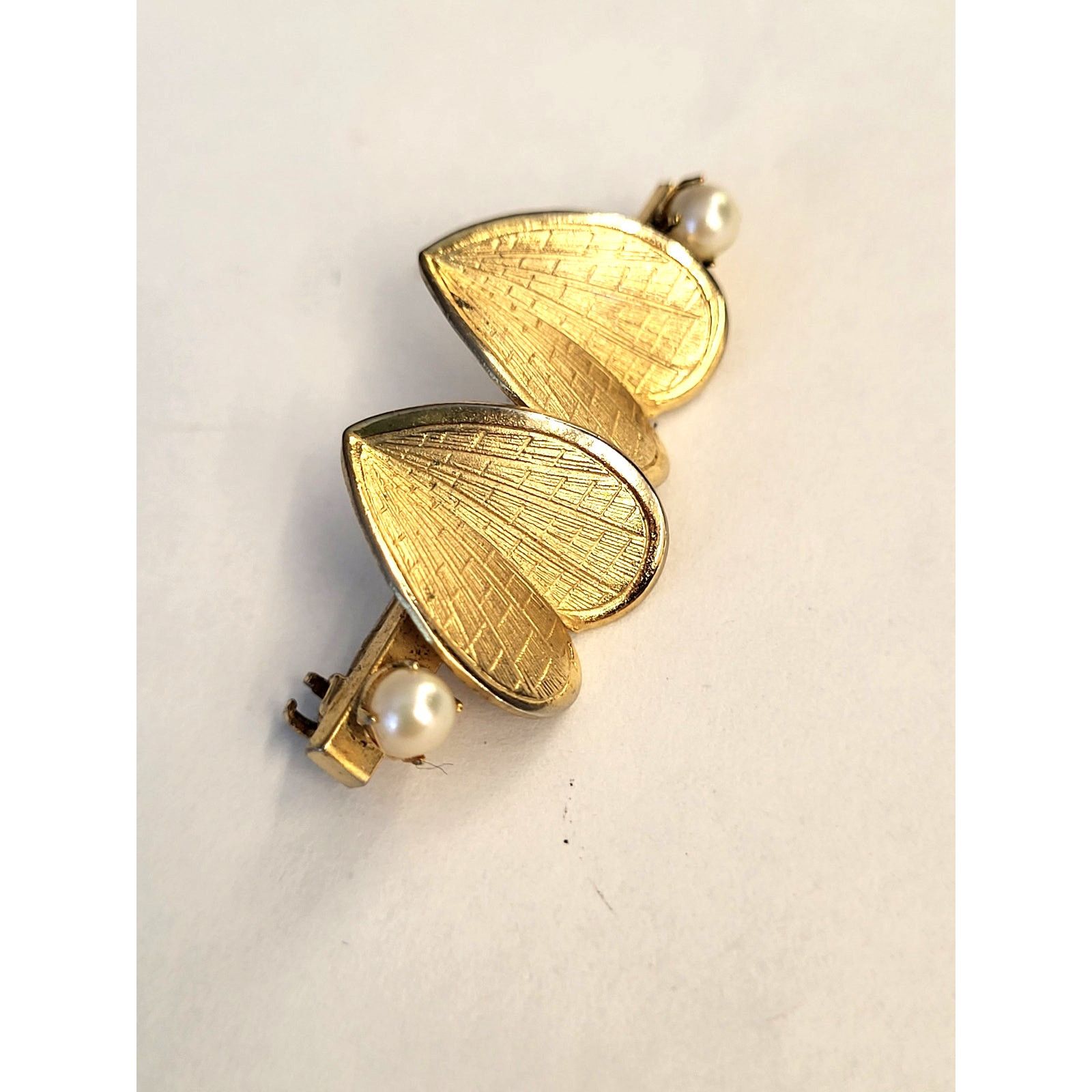 & Other Stories VTG Giovanni Heart Brooch w/Pearls Signed Gold Size ONE SIZE - 3 Thumbnail