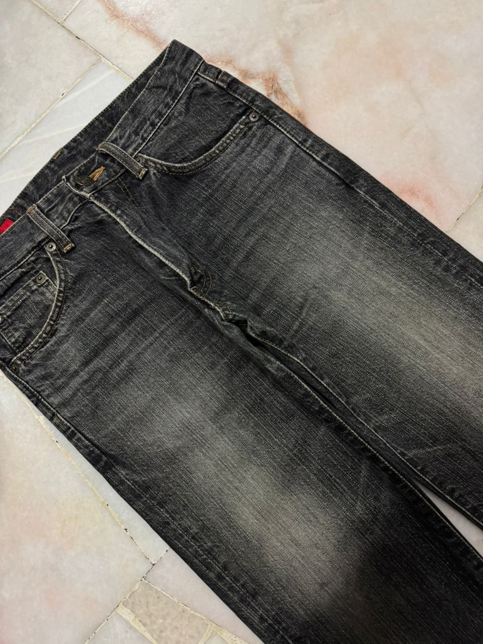 Edwin 💥503 Bootcut💥Vintage Edwin Rebel Sand Washed Dark Denim Jean Size US 27 - 6 Thumbnail