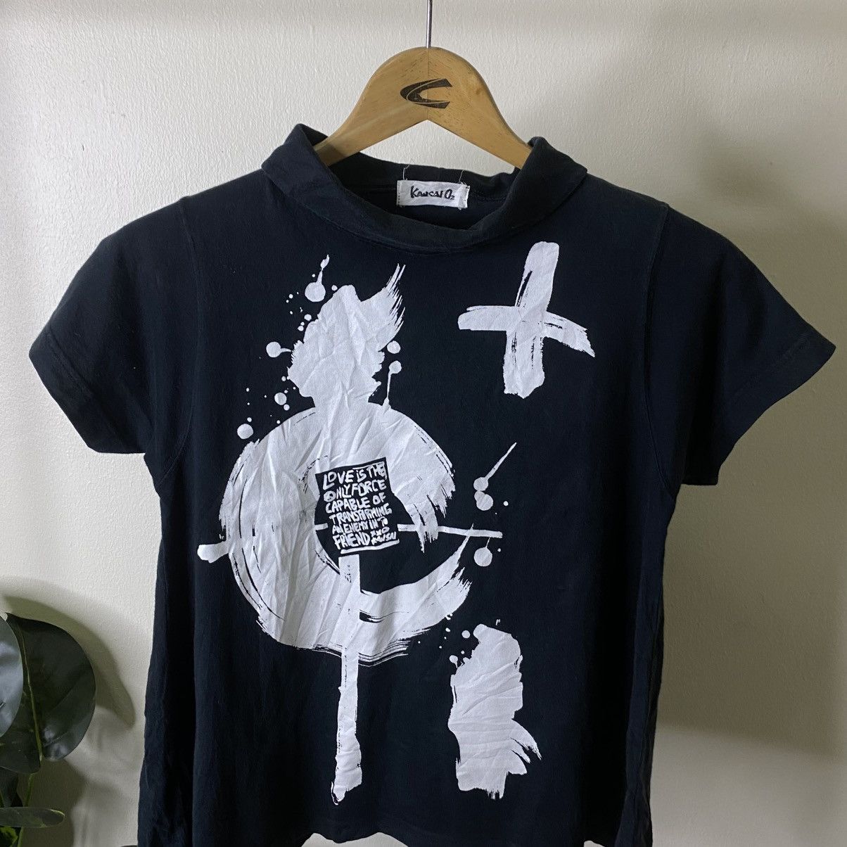 Kansai Yamamoto 1990s Kansai O2 Nice Avant Garde Design Women T Shirt Size S / US 4 / IT 40 - 2 Thumbnail