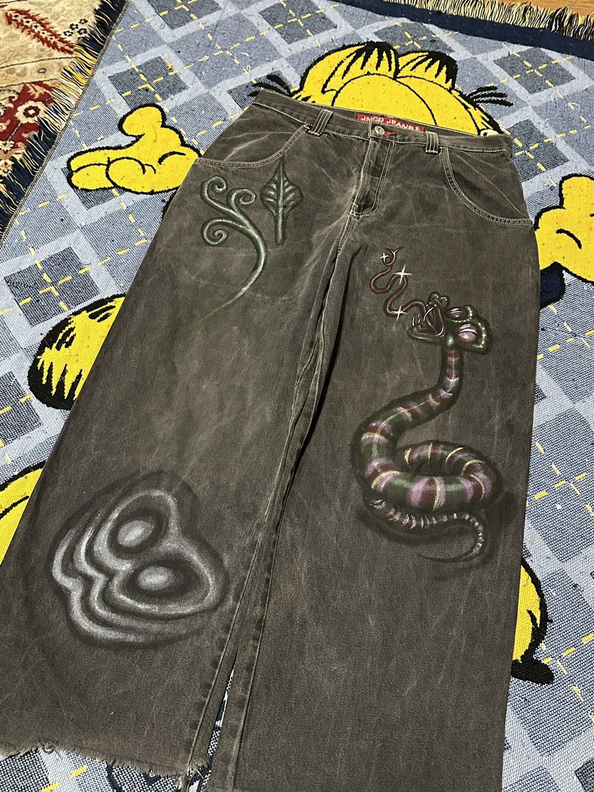 JNCO Vintage Custom JNCO Jeans Surfboard Snakes 1/1 Size US 34 / EU 50 - 2 Thumbnail