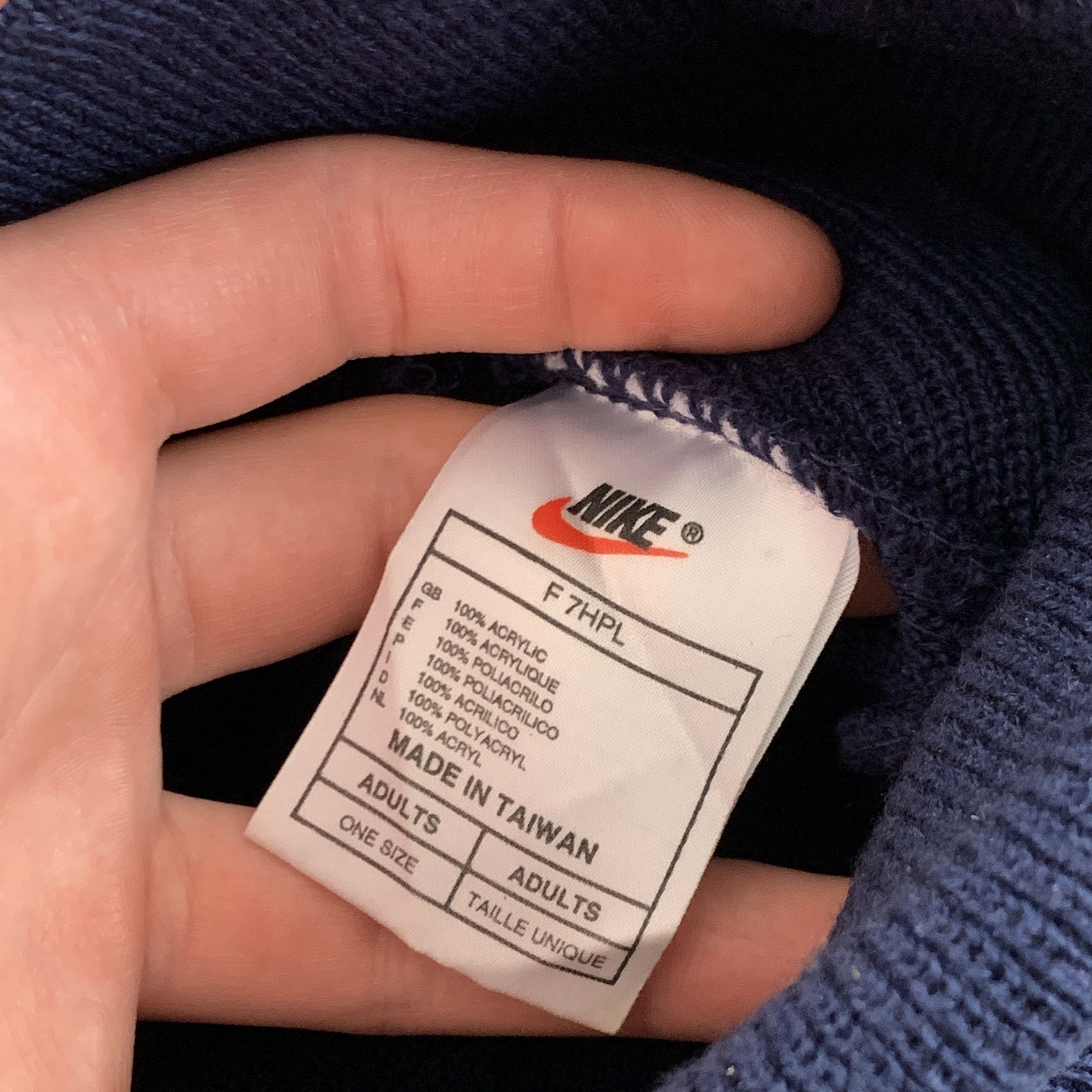 Nike Vintage Nike 90s Icon Swoosh Blue Beanie Winter Hat Cap Size ONE SIZE - 4 Thumbnail