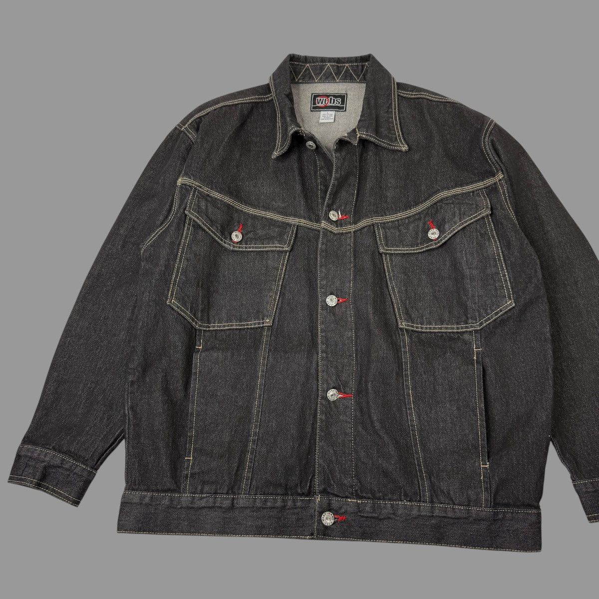 Vintage Vintage Y2K webs denim jacket Size US L / EU 52-54 / 3 - 3 Thumbnail