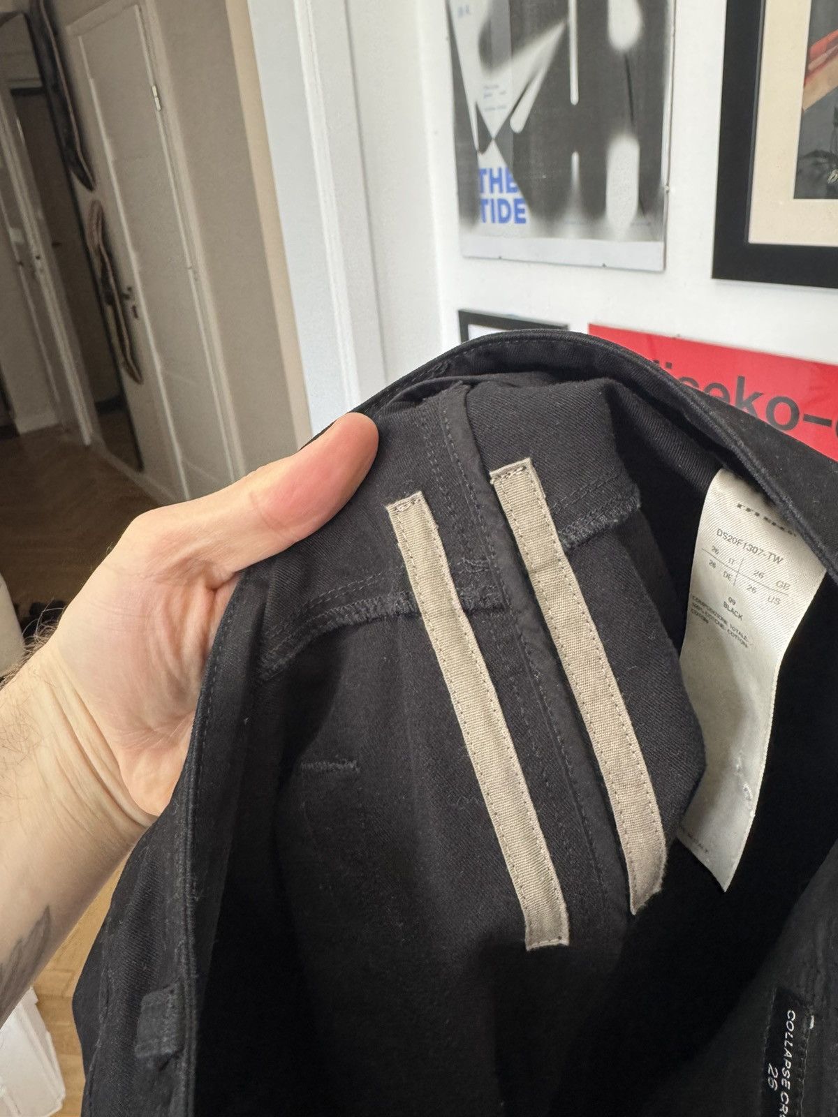 Rick Owens Rick Owens DRKSHDW Collapse Cut Pant Designer Black Rare Size US 26 / EU 42 - 6 Thumbnail