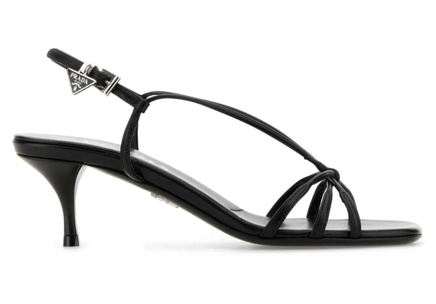 Prada Prada Capretto Strappy 55mm Leather Sandal Kitten Heel 38 Size US 8 / IT 38 - 1 Thumbnail
