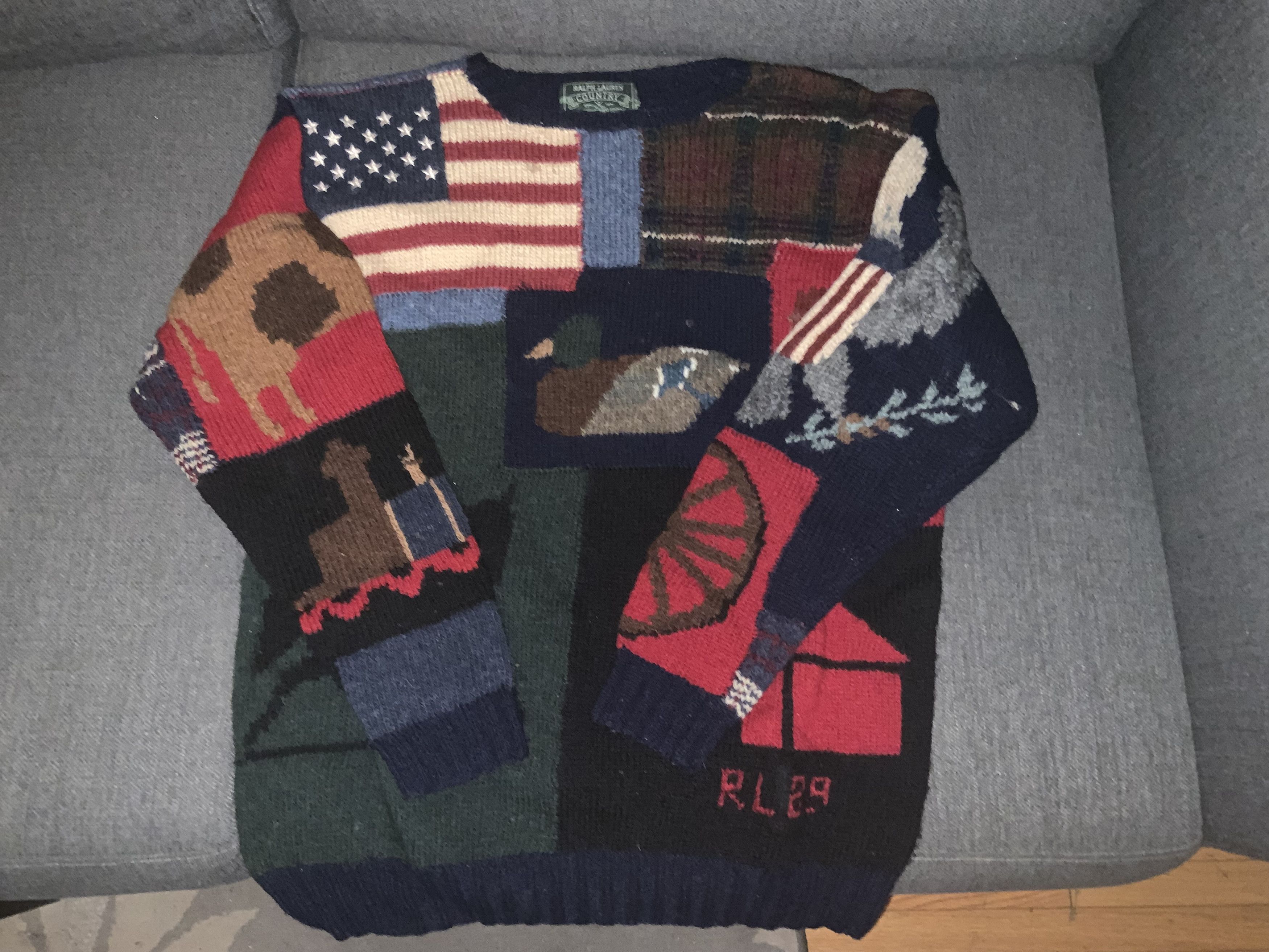 Polo Ralph Lauren Polo country sweater patchwork Size US S / EU 44-46 / 1 - 4 Thumbnail