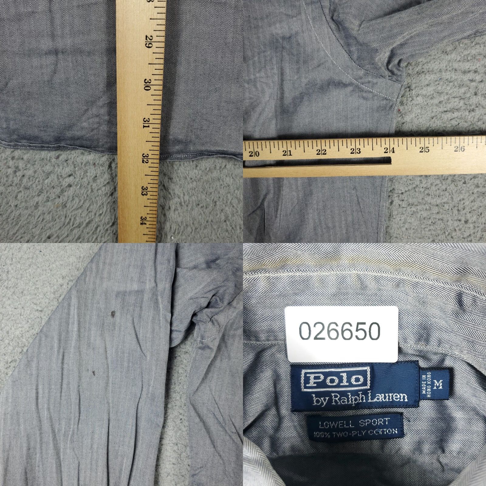 Ralph Lauren Ralph Lauren Gray Button-Up Shirt Mens Medium Long Sleeve Regular Fit Size US M / EU 48-50 / 2 - 8 Thumbnail