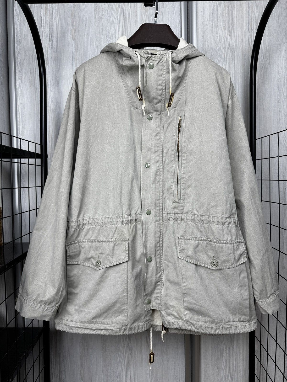 Polo Ralph Lauren Polo Ralph Lauren vintage 90s cotton blend beige gray jacket Size US M / EU 48-50 / 2 - 2 Thumbnail