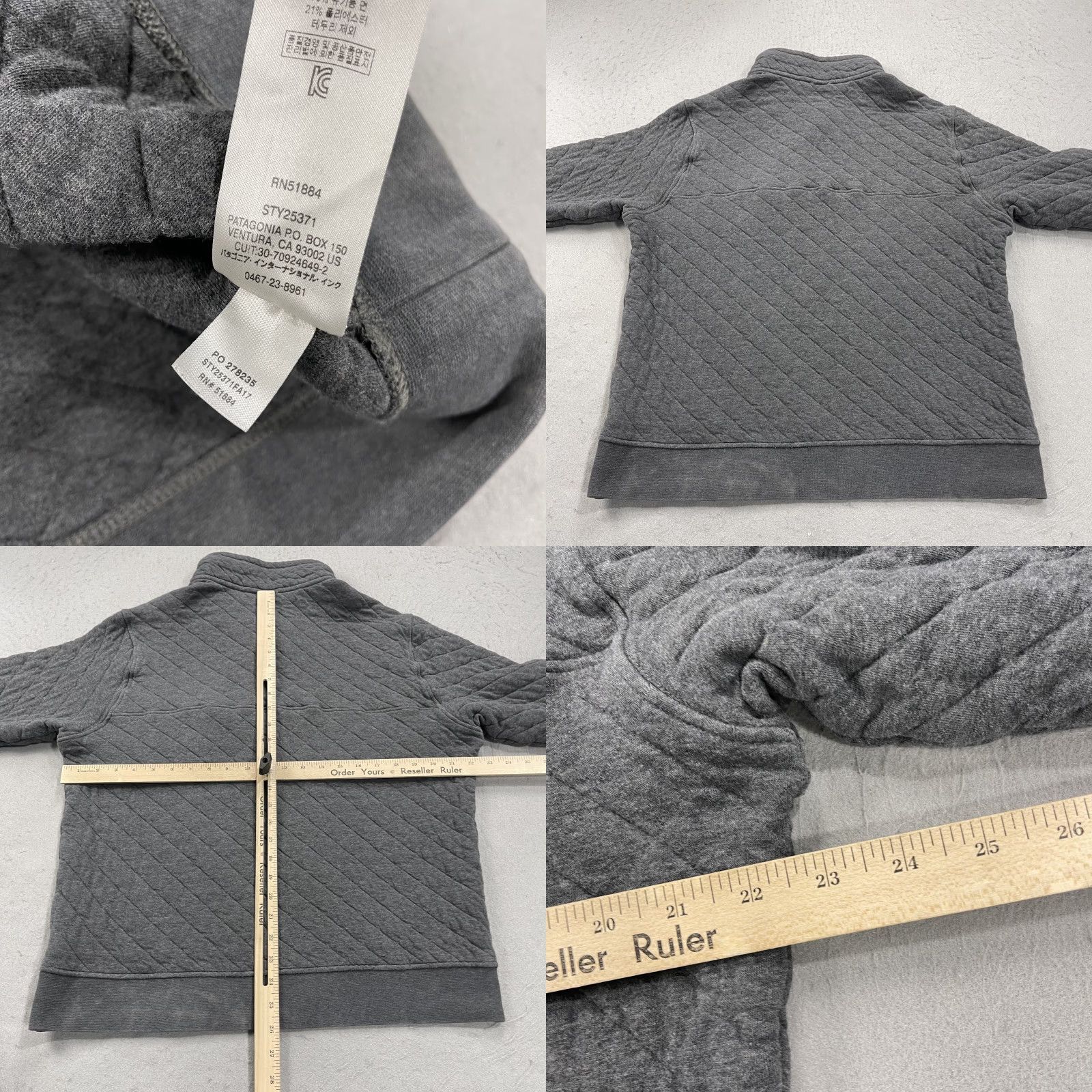 Patagonia Patagonia Jacket Mens Large Gray Quilted Snap T Pullover Organic Cotton Read Size US L / EU 52-54 / 3 - 8 Thumbnail