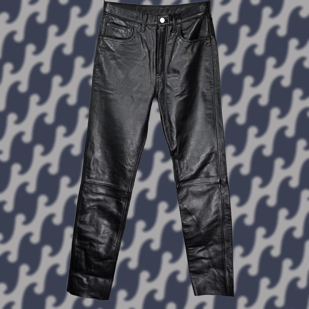 Levi's VINTAGE Levi's 511-96 Leather Jeans Waist 31 Inseam 34 Black Men 2000s Straight Leather Size US 31 - 1 Thumbnail