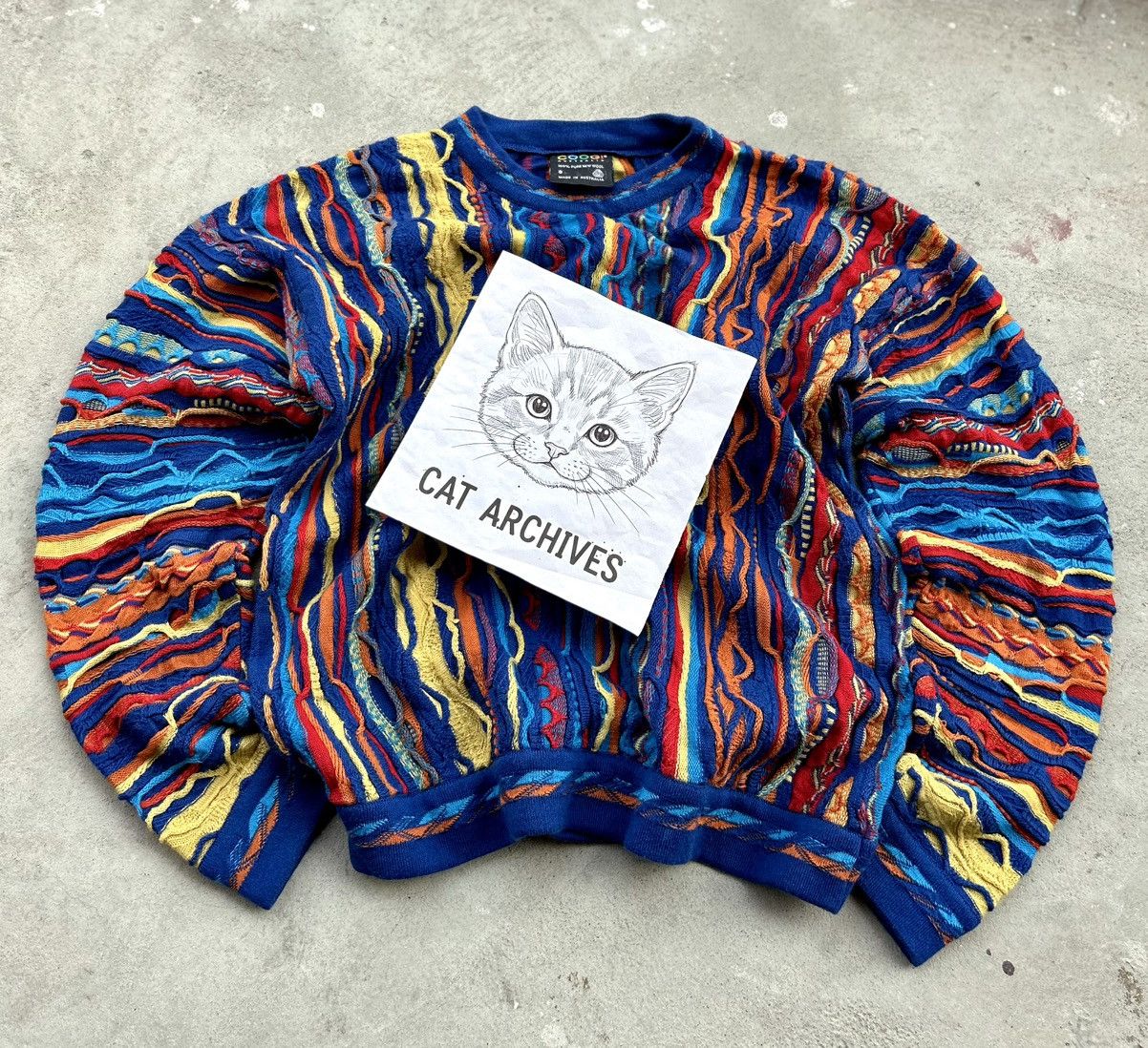 Coogi CRAZY RARE COOGI 3D COLOUR CABLE KNIT Size US M / EU 48-50 / 2 - 7 Thumbnail