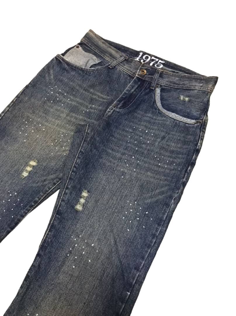 Japanese Brand Japanese Rubber Soul Distressed Flared Baggy Jeans Size US 33 - 3 Thumbnail