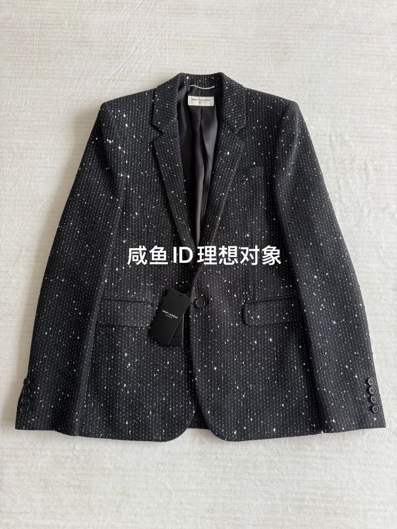 Saint Laurent Paris Saint Laurent ParisHand-made sequined show blazer 2504-Nex Size 46R - 2 Thumbnail