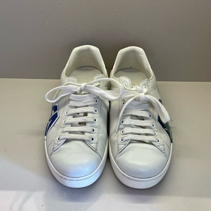 Gucci Gucci ACE Loved Leather Sneakers for Men Size US 8 / EU 41 - 2 Thumbnail