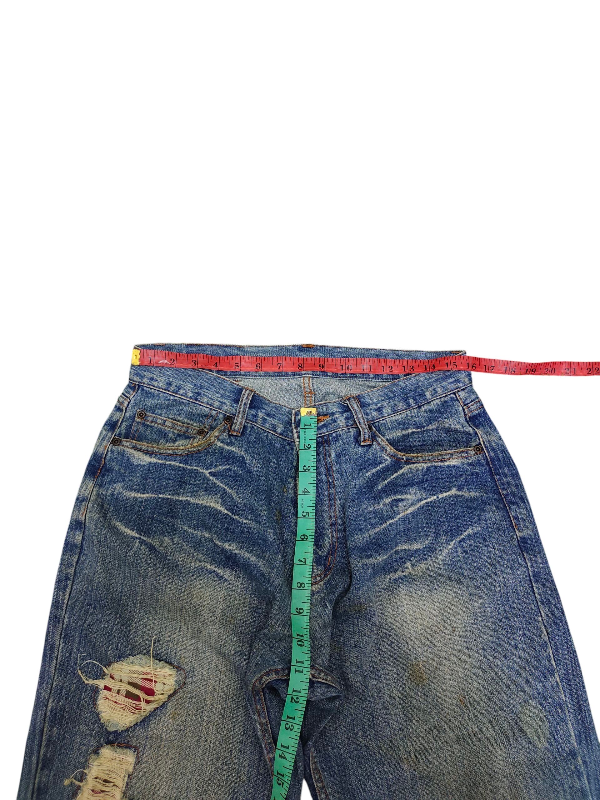 Comme des Garcons × Undercover Nylaus Japan Patchwork Distress Rusty Denim Jeans Size US 32 / EU 48 - 15 Thumbnail