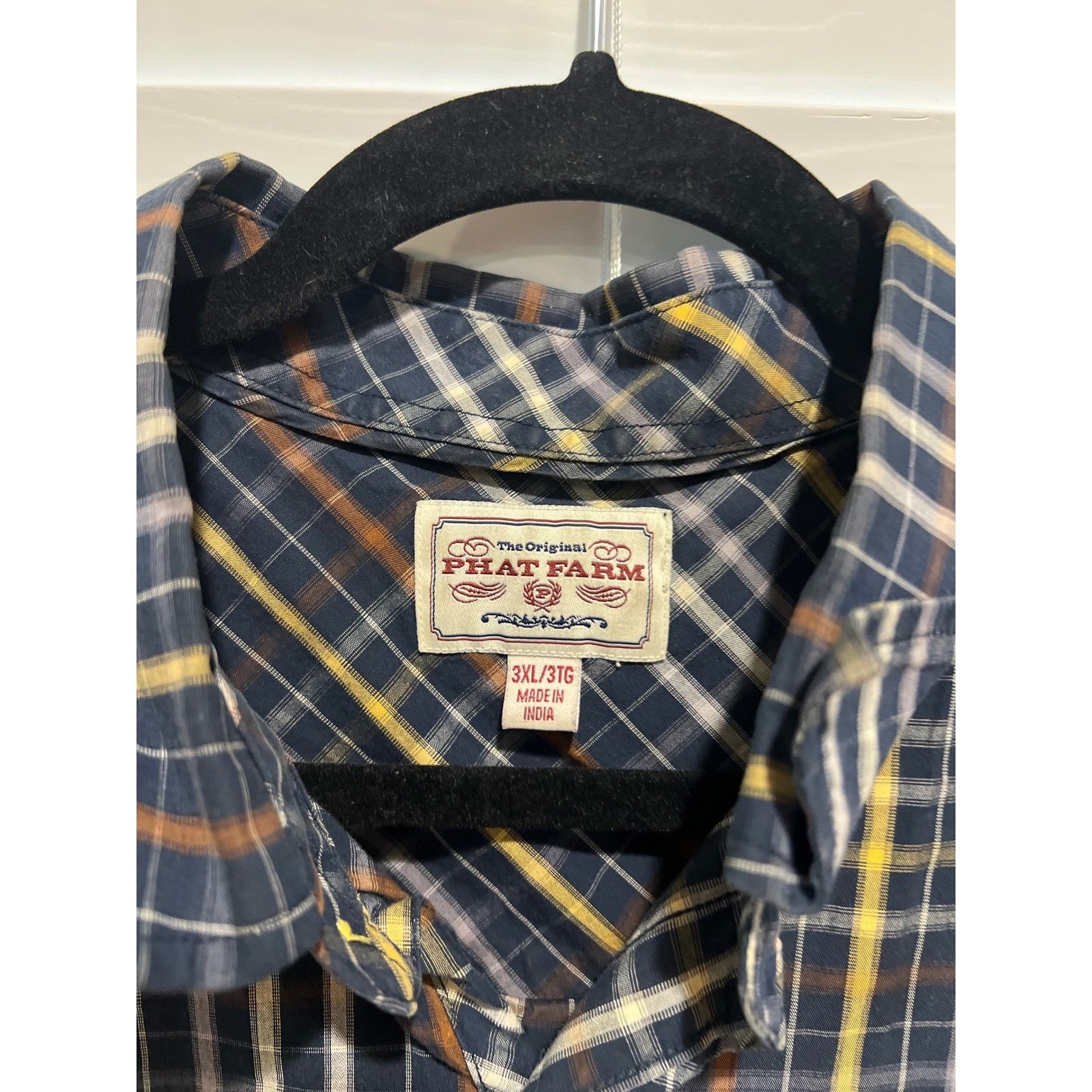 Phat Farm Vintage Phat Farm Men's Plaid Button Up Short Sleeve Shirt 3 Size US XXL / EU 58 / 5 - 3 Thumbnail