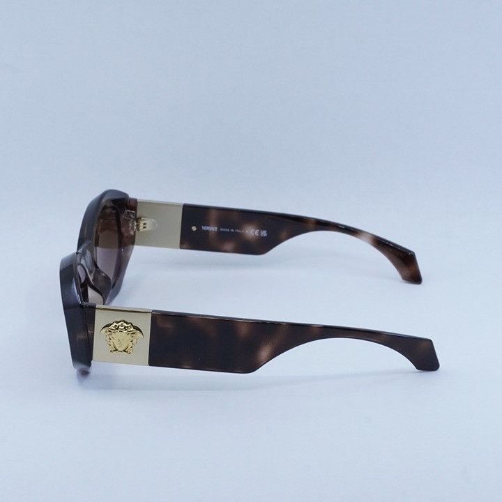 Versace Versace VE4466U 54613B Sunglasses Havana Geometric Frame Size ONE SIZE - 4 Thumbnail