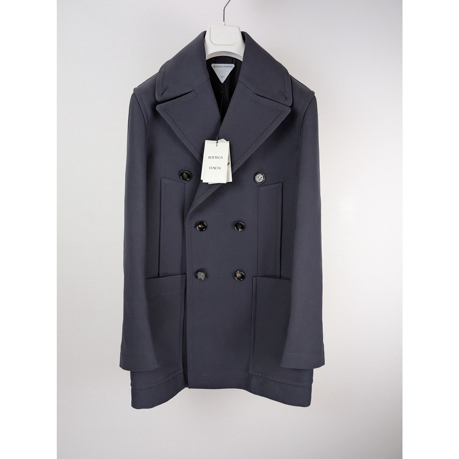 Bottega Veneta o1rshd1 Splittable Cotton Twill Coat in Abyss Blue Size US S / EU 44-46 / 1 - 6 Thumbnail