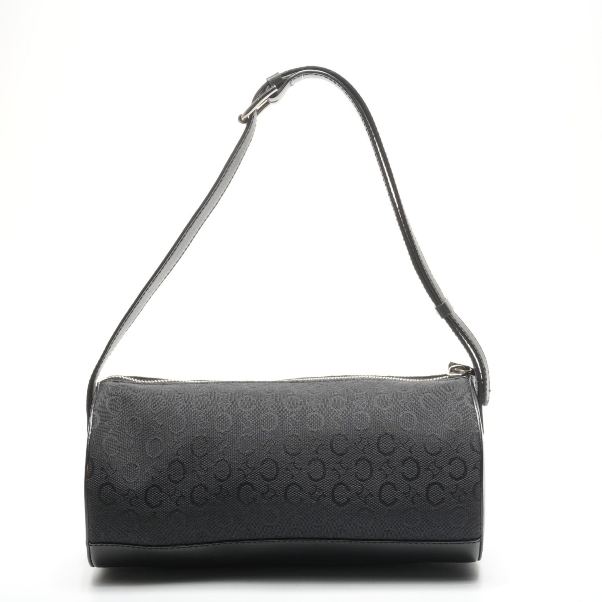 Celine Celine C Macadam Drum Canvas Shoulder Bag, Black, WS25281 Size ONE SIZE - 1 Thumbnail