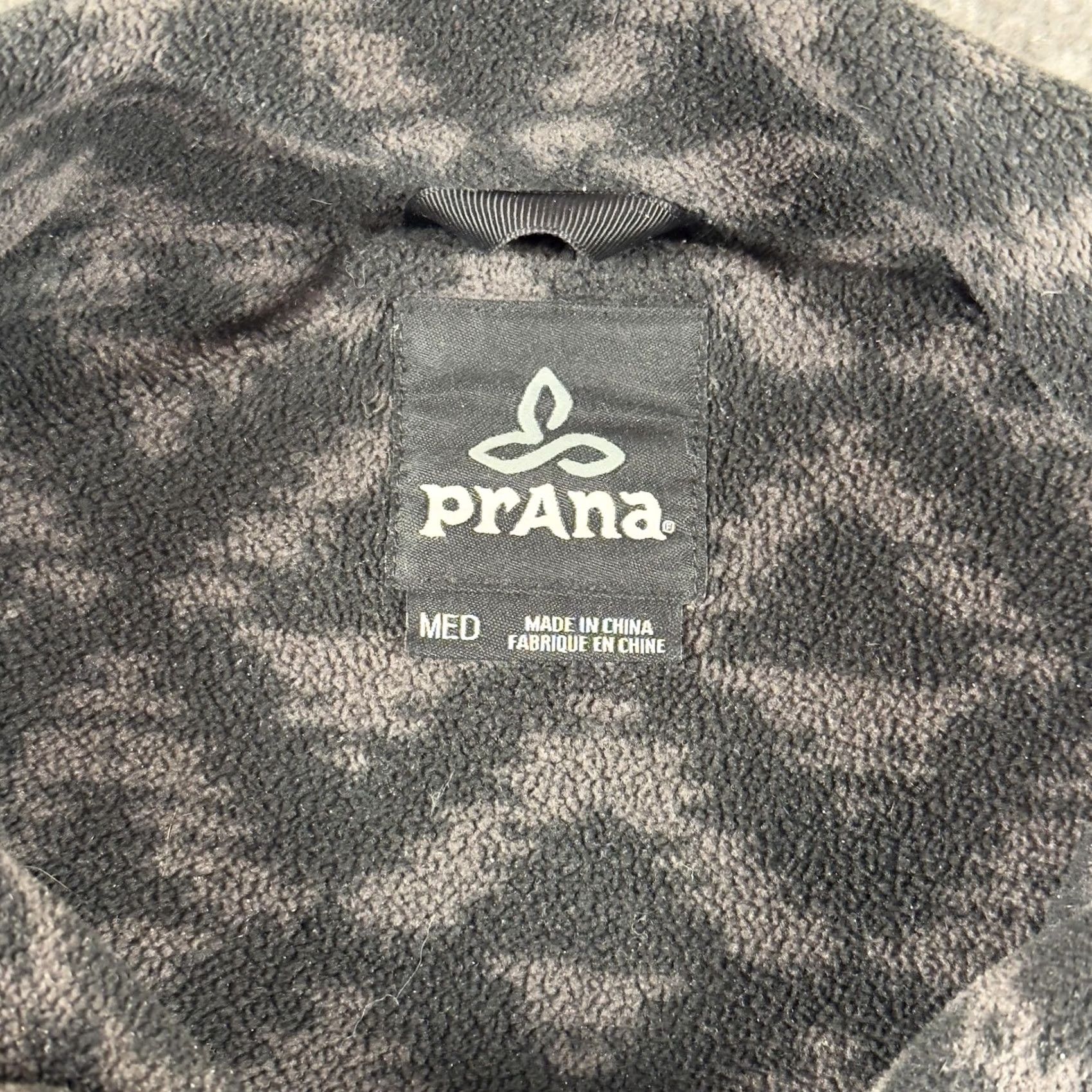 Prana PrAna Gray Fleece Pullover Mens Medium 1/4 Zip Geometric Hiking Aztec Size US M / EU 48-50 / 2 - 4 Thumbnail