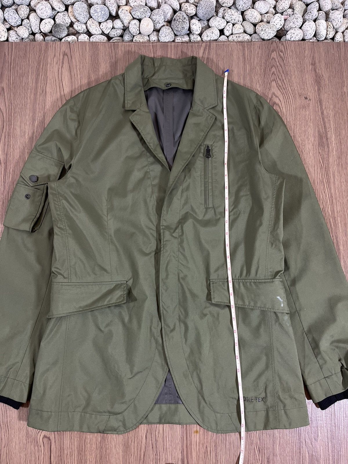 Y-3 Adidas Y-3 Gore-Tex Technical Tailored Blazer – Olive Green Size 40R - 14 Thumbnail