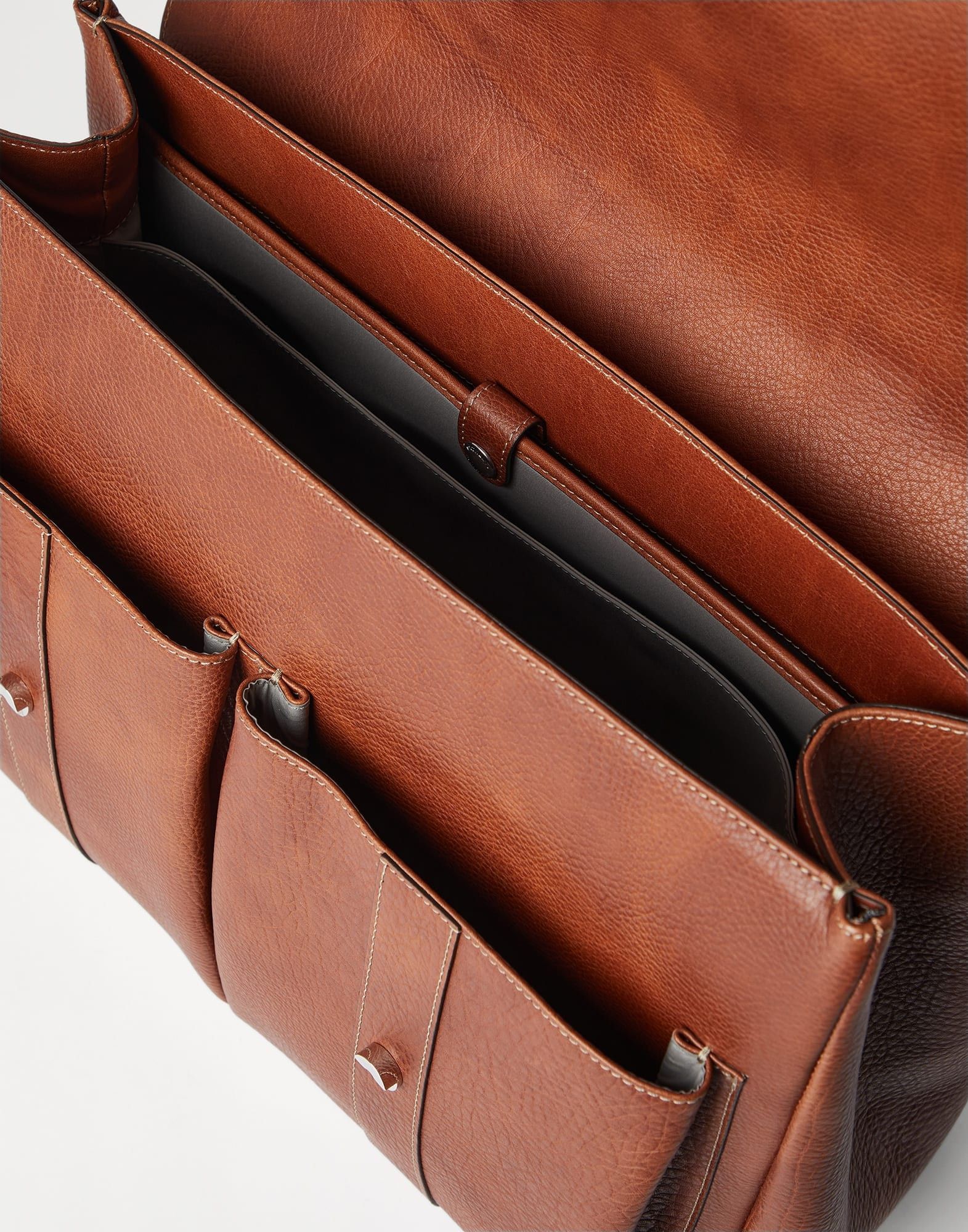Brunello Cucinelli o1w1db11025 Size: OS/ Leather Handbag in Brown Size ONE SIZE - 3 Thumbnail