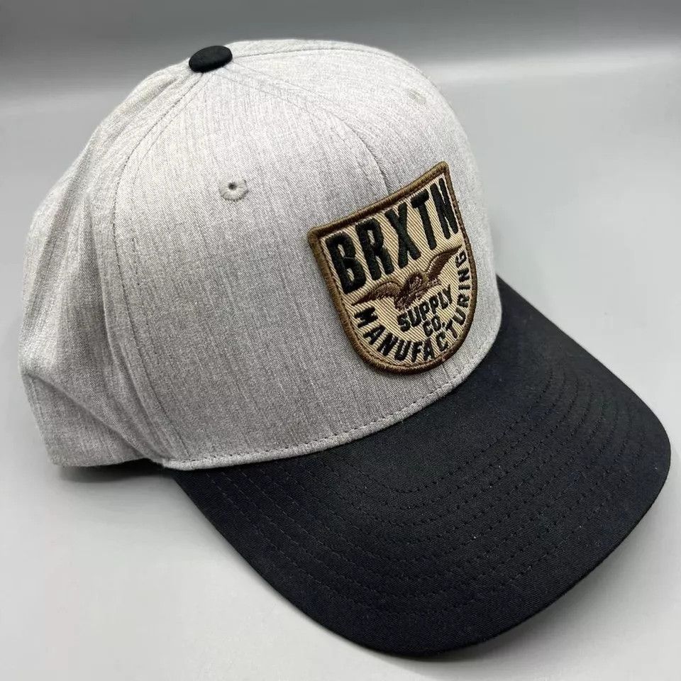 Brixton Brixton Brxtn Hat Men Gray Black Snap Back Cap Size ONE SIZE - 3 Thumbnail