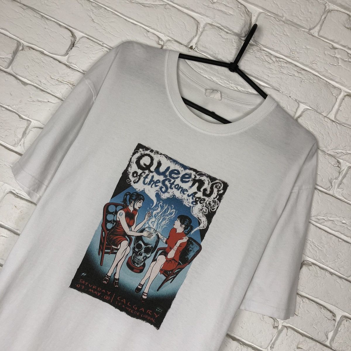Band Tees Queens of the Stone Age 2008 vintage tee t shirt Size US XL / EU 56 / 4 - 2 Thumbnail