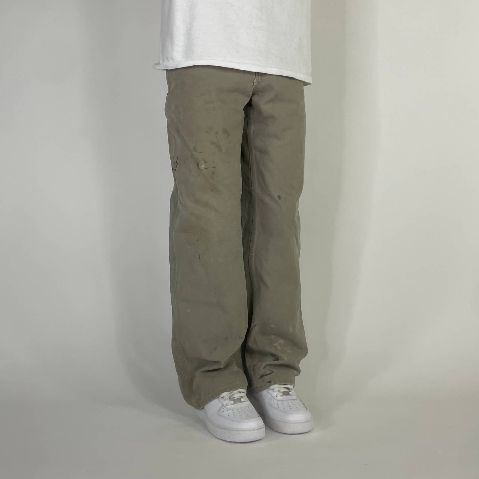 Carhartt × Carhartt Wip × Vintage Y2K Carhartt Workwear Utility Grey Dungaree Carpenter Pants Size US 36 / EU 52 - 3 Thumbnail