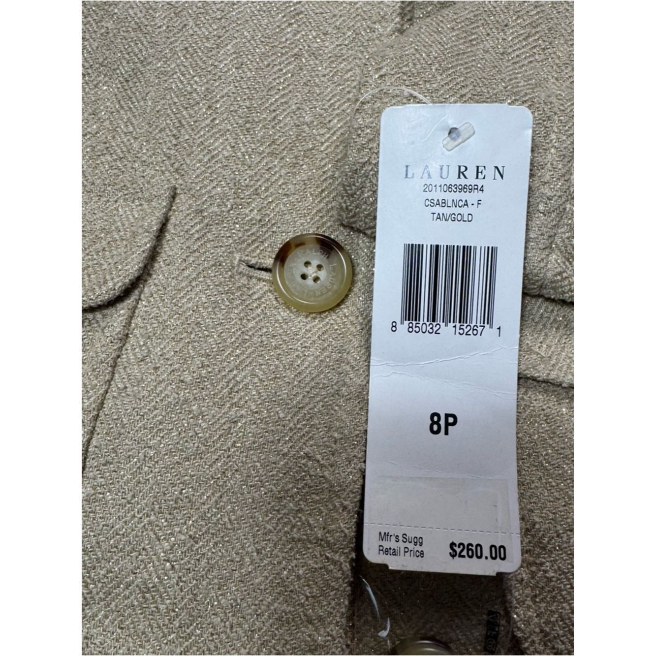 Ralph Lauren NWT New $260 Ralph Lauren Linen Silk Casablanca Tan Gold Ja Size M / US 6-8 / IT 42-44 - 7 Thumbnail