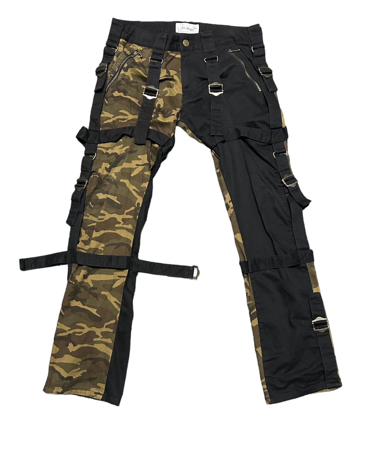Japanese Brand Ideology hybrid bondage camo punk pants Size US 32 / EU 48 - 1 Thumbnail