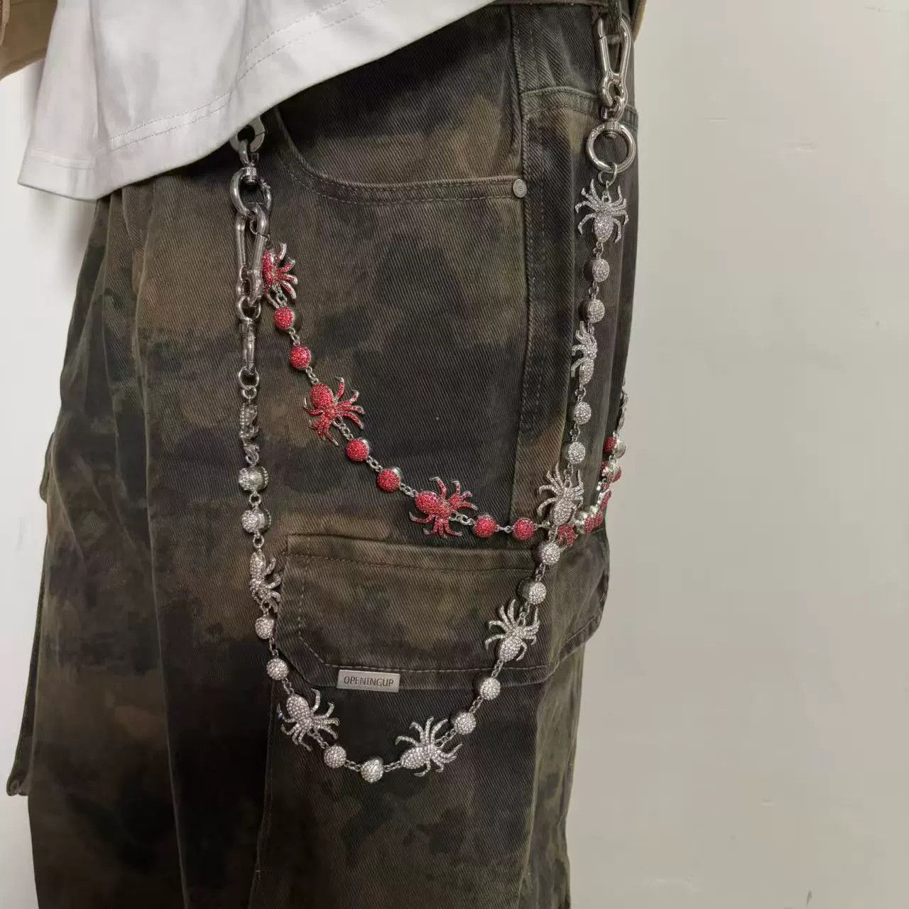 Vintage Retro hip-hop punk style jeans waist chain Size ONE SIZE - 3 Thumbnail
