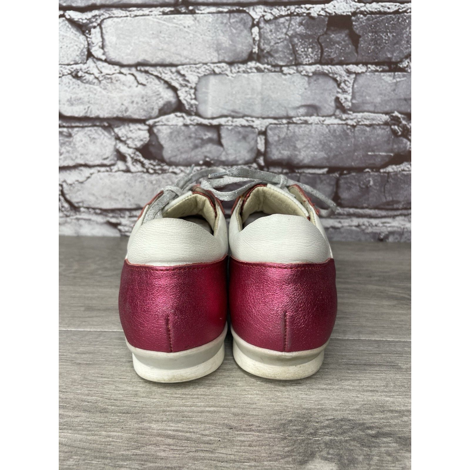 KJUS MJUS Pink Metallic Leather Comfort Casual Lace Up Sneakers W Size US 6.5 / IT 36.5 - 4 Thumbnail