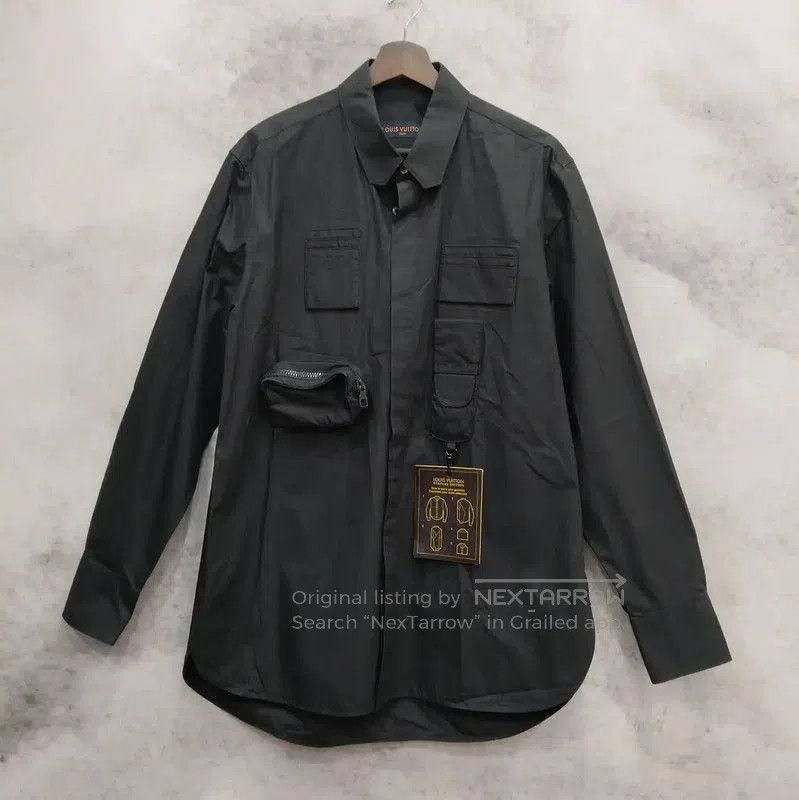 Louis Vuitton Louis Vuitton Black Long Sleeve Men's Shirt . Size US S / EU 44-46 / 1 - 1 Thumbnail